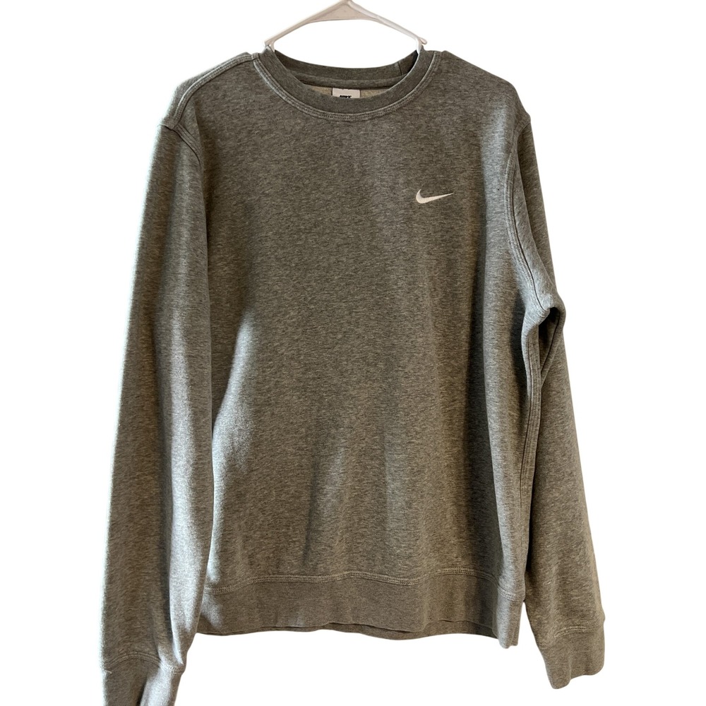 Nike Mens Sportswear Club Fleece Crewneck Sweatshirt Heather Grey Large BV2662
